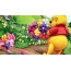 Winnie the Pooh and Piglet with flowers