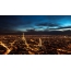 Night Paris aerial view