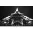 Fekete-fehér kép az Eiffel-toronyról