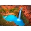 Waterfall turquoise water