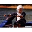 Grandmother on a water bike