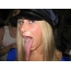 Girl with a long tongue