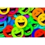 Multicolored emoticons
