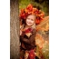 The girl in the autumn wreath