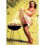 Girl and barbecue