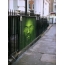 Man's face on the fence