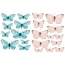 Turquoise and Pink Butterflies