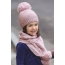 Pink hat with a scarf