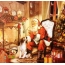 Santa Claus with a dog