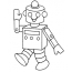 Coloring pages for kids with robots