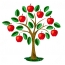 Coloring apple tree
