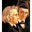 Color portrait of the Brothers Grimm