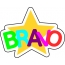 "BRAVO" on the background of a yellow star