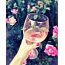 Rose wine in glasses