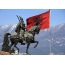Albanian flag on face