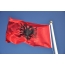 Albanian flag on face