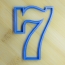 Blue number 7