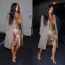 Kardashian yn in transparant jurk