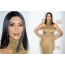 Kardashian in a golden dress