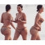 Kim Kardashian yn in swimsuit