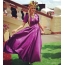 Kotova in a purple dress