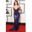 Selena in a brilliant blue dress