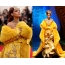 Rihanna a cikin wani farin lush dress