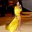 Rihanna showed beautiful legs in a yellow dress