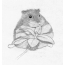 Hamster with a flower