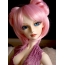 Doll with pink hair