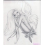 Pencil drawn angel