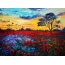 Painted picture, poppies field