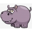 Funny hippo