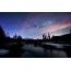 Starry sky over the river