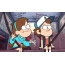 Dipper and Mabel in the car