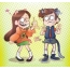 Dipper and Mabel in fancy dress