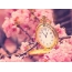 Clock, flowers