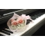 A bouquet of roses on the keys