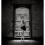 Black and white photo of a ballerina