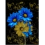Mavi çiçekler, kelebekler