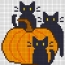 Black cats and pumpkin
