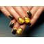 Yellow and black manicure