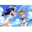 Anime girls on the beach