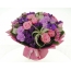 Pink roses and purple carnations