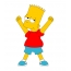 Bart Simpson na bílém pozadí