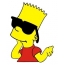 Bart Simpson in black glasses