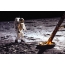 The first steps of a man on the moon
