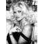 Anna Nicole Smith in a black dress