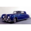 Blue car in retro style