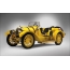 Yellow car in retro style